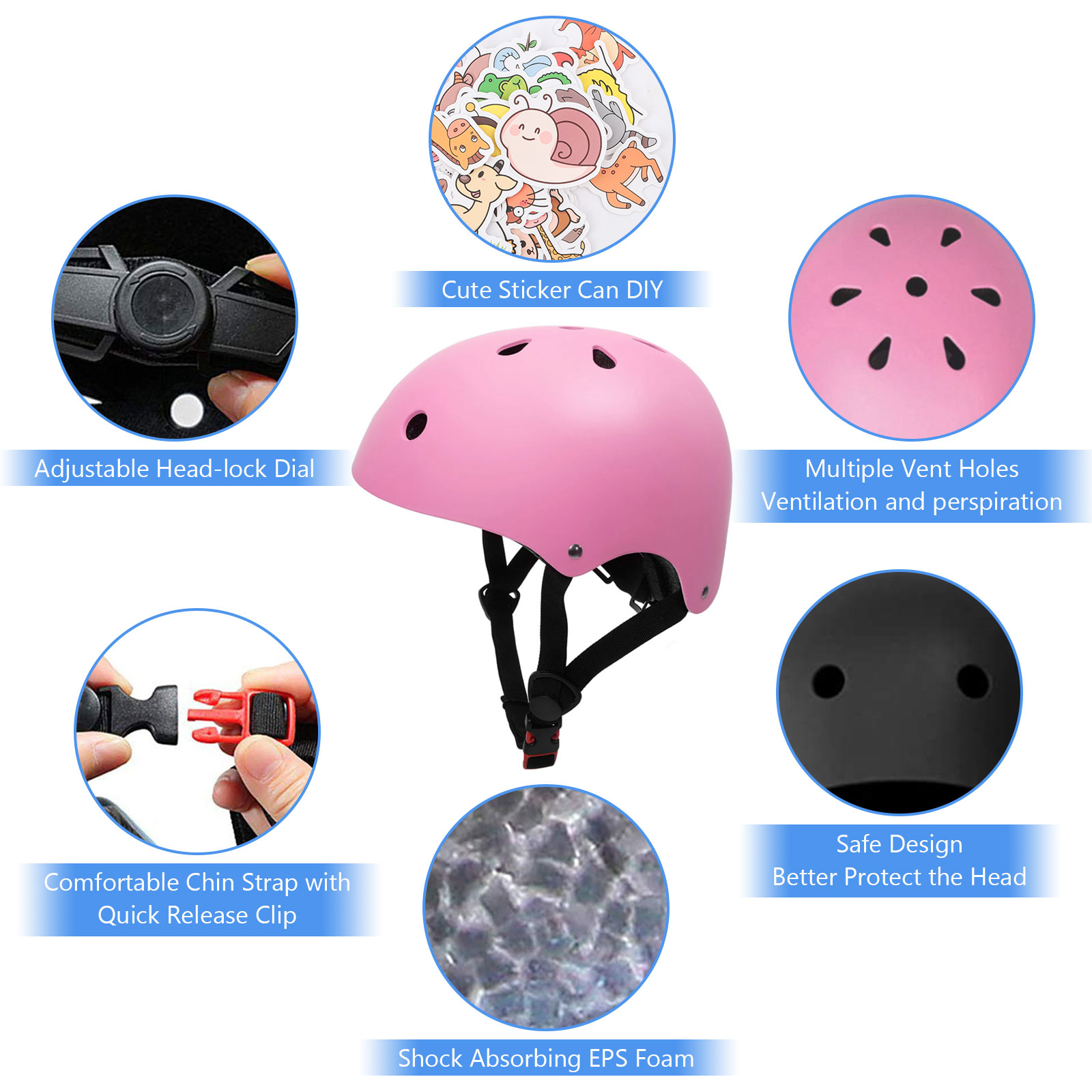 Tripumer Kids Bike Helmet Ages 3-8 Years with DIY Stickers photo 3