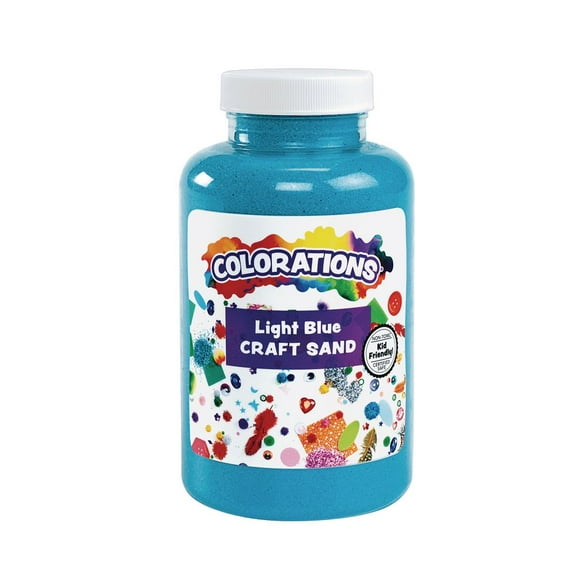Colorations Colorful Craft Sand, Light Blue - 22 oz.
