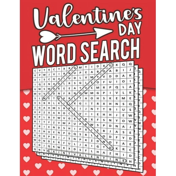 Valentine's Day Word Search:  50 Themed Word Search Puzzles Book For Adults, Cute Valentines Day Gift Idea (Paperback)
