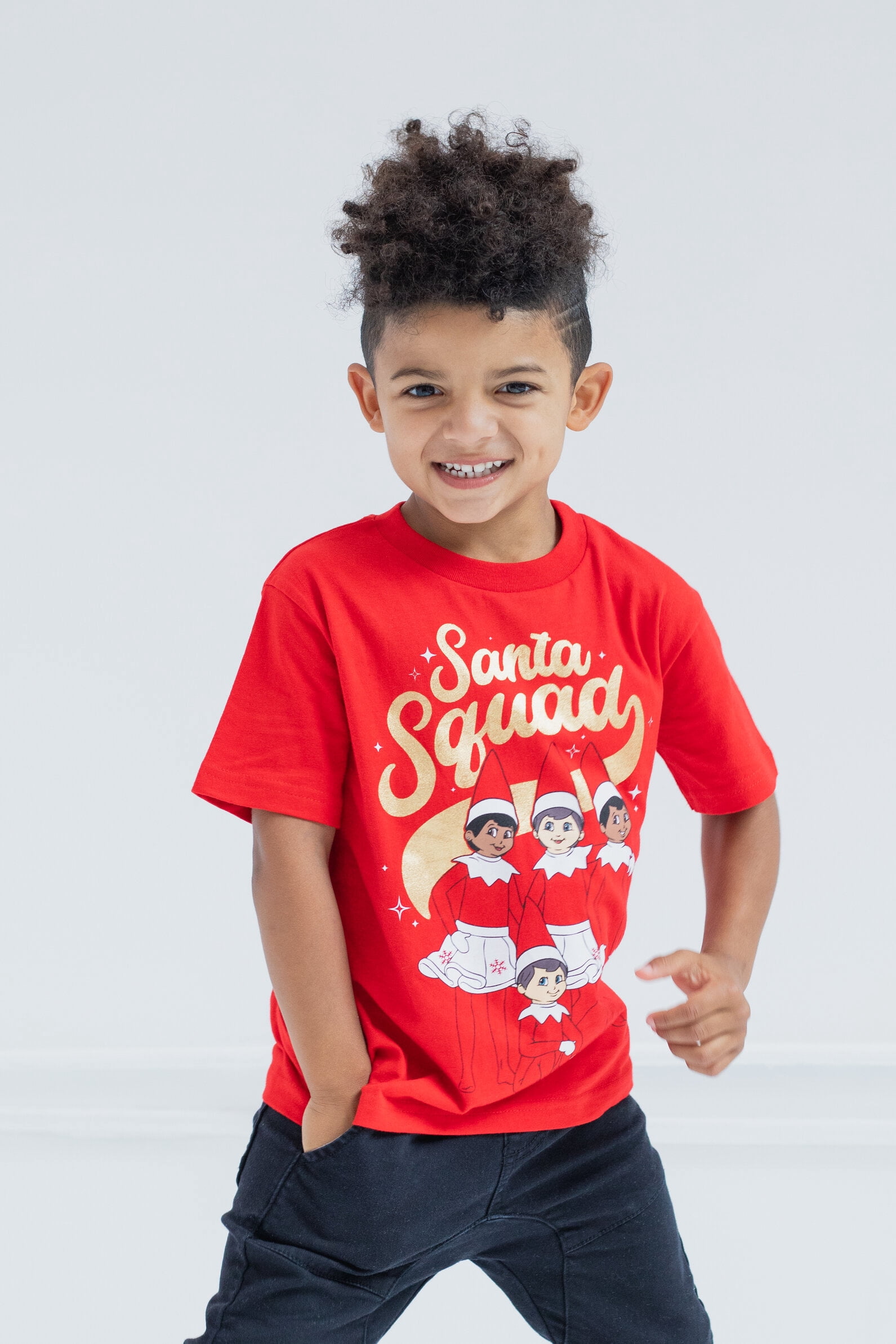 The Elf on the Shelf Christmas Little Boys 2 Pack T-Shirts Red / Green 6