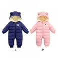 thumbnail image 4 of Bullpiano Unisex Newborn Baby Jumpsuit Outfit One-Piece Hooded Coat Winter Warm Toddler Clothes Jumpsuit Windproof Romper, 4 of 4