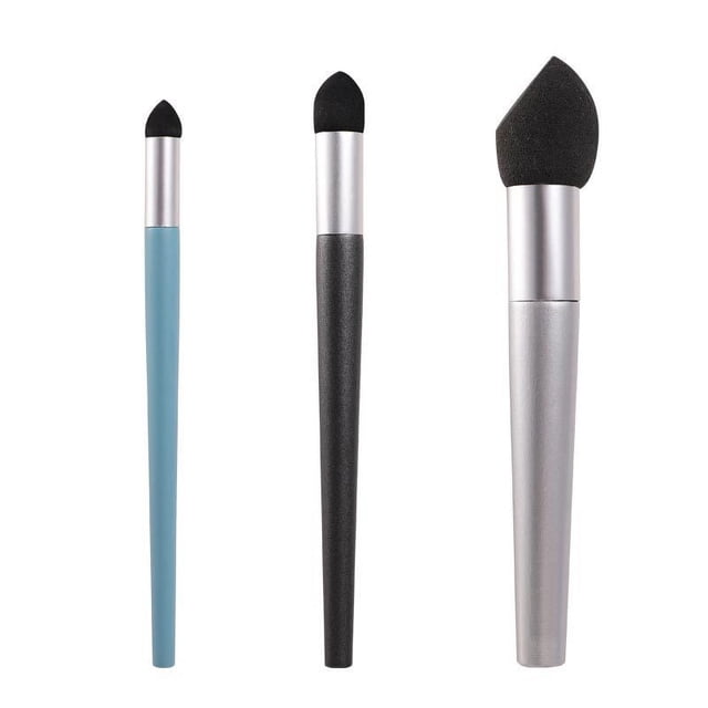 Miangastore Sketch Drawing Blenders Assorted Color Students Studio 3Pcs 6.2X1.0X1.0In, a set of blending stumps for art supplies. Includes three tools with sponge tips: pointed pen, round-headed pen, and slope pen, designed for shading, highlighting, and correcting artwork. Made from durable plastic and sponge materials.