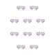 thumbnail image 1 of Pendientes de diamantes de imitación Qarigey 1 par mujer azul Blanco Rosa, 1 of 6