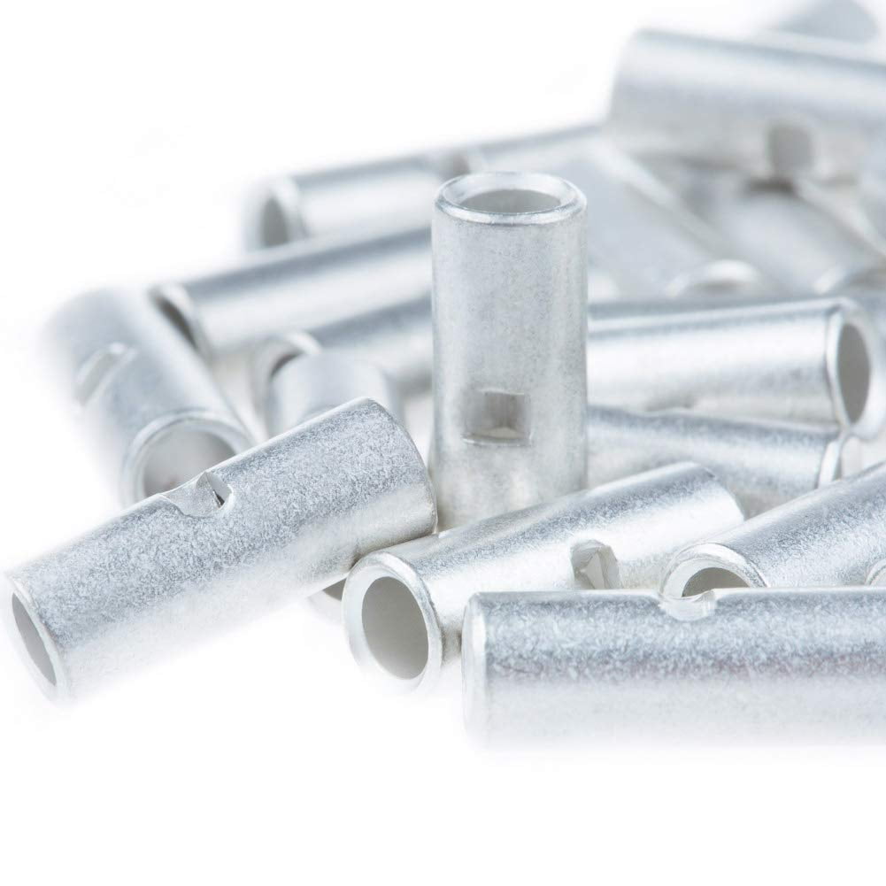12-10 GAUGE 25 PK UNINSULATED NON INSULATED TINNED BUTT CONNECTOR TERMINAL WIRE