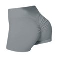 thumbnail image 3 of Jxximdong Shorts for Women Sexy Ruched Butt Lifting Gym Shorts High Waisted Booty Yoga Shorts Workout Running Twerking Shorts Gray XXXL Pants, 3 of 8