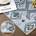 thumbnail image 7 of HOMERRY Indoor Washable 4' x 6' Area Rug Vintage Bohemian Patterns Rug for Living Room Non-Slip Floor Carpet for Bedroom, Gray, 7 of 7
