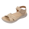 thumbnail image 5 of Dakaela Women's Walking Sport Sandals Lightweight Open Toe Strappy Hiking Camping Summer Shoes with Adjustable Straps and Arch Support Khaki 8.5, 5 of 6