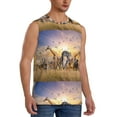 thumbnail image 2 of Haiem Men's Vintage Wildlife Protection Print Tank Tops Summer Sleeveless Cut Off Workout T-Shirts Fitness Vest Athletic Undershirts-3X-Large, 2 of 8