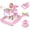 Pink Print, variant on PRVAETU Baby Walker & Activity Center W/ Music & Lights,3 Adjustable Height, Anti-Rollover & Foldable for Infant Boy and Girl 6-18 Months,Pink Print