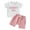 Pink S39 SET TWO PIECE, variant on HUCOAE Ropa Para Bebe De 6 A 9 Meses NiñO Summer Outfits Toddler Baby Boy Summer Clothes Funny T Shirt Elastic Waist Pockets Shorts Set 2 Piece Outfit 2-3 Years