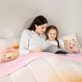 thumbnail image 5 of Manfei Natural Landscape Sunset Full Size Comforter Sets,Colorful Flower Floral Bedding Comforter Set,Orange Pink Bedding Sets For Teens,Super Cozy Room Decor Reversible,3pcs, 5 of 8