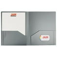 thumbnail image 4 of JAM Paper Heavy Duty Plastic 2 Pocket School Folders, Silver, 3/Pack, 4 of 4