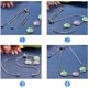 thumbnail image 5 of 10 pulseras deslizantes ajustables de 24 cm, 2 colores, de acero inoxidable 304, con extremos de bola., 5 of 9