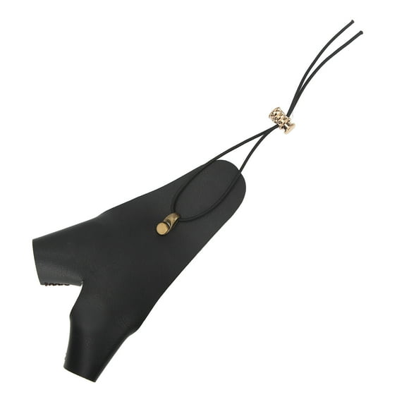 Protecteur de Protection de Main de Tir, Conception de 2 Doigts en Cuir PU Main de Tir à l'Arc Souple Garde Réglable Durable pour Tir à l'Arc Traditionnel pour Extérieur Noir