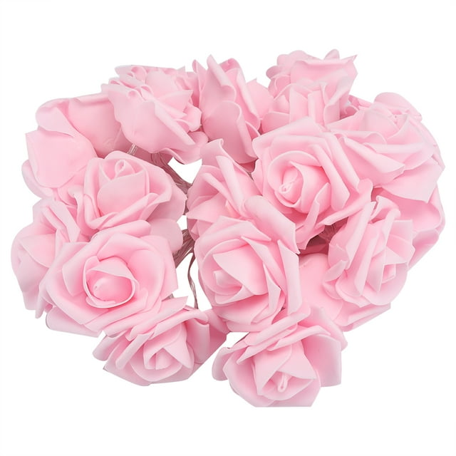 Guirnalda de luces artificiales con 20 LED USB de 3 metros, color rosa, ideal para San Valentín, bodas y decoración.