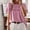 Pink, variant on Graphic Tees for Women T-Shirts Border Women's Shirts Spring Summer Casual Solid Color Round Neck Short Sleeved Tops White M