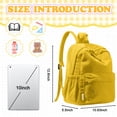 thumbnail image 5 of Lomyolo School Backpack for Women 4 5 6 7 8 9 10 11 12 13 Year Old Daughter Corduroy Backpack Lightweight Bookbag for School, Travel Cute Gift - Yellow, 5 of 6