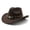 Coffee, variant on AJGRHE Classic Western Cowboy Hat Cowgirl Hat Unisex Men's & Women's Wide Brim Felt Fedora Hat Flat Top with Buckle Belt Hot Pink One Size