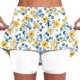 thumbnail image 3 of TaTaai Women Yoga Printed Sports Shorts High Waist Skinny Jogger Skort with Pockets Polyester Breathable Lightweight Stretchy Summer Daily Casual Wear Gift, 3 of 5