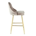 thumbnail image 3 of Contemporary Home Living Set of 2 Velvet Silver and Gold Upholstered Counter Stool, 36.50”, 3 of 5