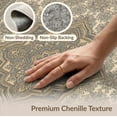 thumbnail image 6 of ODIKA 8'x10' Washable Area Rug Non-Slip Chair-Friendly Mat Beige Dining Faded Interlocking Traditional Ornamental Cover for Dining Room, Large Office, Lounge, 6 of 7