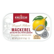 King Oscar Wild Caught Skinless & Boneless Mackerel in Olive Oil with Lemon 4.05 oz
