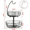 thumbnail image 4 of Auledio Metal Fruit Basket with Banana Holder, Organization and Storage for Kitchen Home Durable Storage Basket (Black), 4 of 8