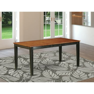 East West Furniture Nicoli Rectangular Wood Dining Table in Black