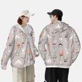 thumbnail image 4 of Saiise Various Rabbits Pattern Sun Protection Hoodie for Men and Women, Lightweight Quick-Dry Windproof with Hood and Zip-3X-Large, 4 of 7