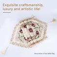 thumbnail image 1 of Contemporary Style Table Runner Simple embroidery table runner; Design Embroidery Flower Tablecloth Floral Runner, Pink, 40x150cm, 1 of 9