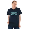 thumbnail image 5 of Mermaids Have More Fun Beach Vibes Women's Graphic T Shirt Tees Brisco Brands X, 5 of 5