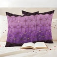 thumbnail image 3 of Purple Geometric Outdoor Waterproof Pillow Covers, Ombre Modern Abstract Art Decorative Square Throw Pillowcase Sofa Cushion Sham for Patio/Couch/Chair, 18"x18" 2 Pack, 3 of 8