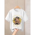 thumbnail image 1 of Boys' "Capybara Gamer" Graphic Tee - Comfy & Breathable Cotton Blend, Casual Round Neck Short Sleeve T-Shirt with Cartoon Capybara Print, Ideal for Youngsters & Teens, Perfect Gift, 1 of 6