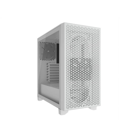 CORSAIR 3000D AIRFLOW Mid-Tower PC Case - White - 2x SP120 ELITE Fans - Four-Slot GPU Support – Fits up to 8x 120mm fans - High-Airflow Design