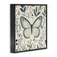 thumbnail image 2 of Stupell Industries Bohemian Dusty Blue Butterfly Botanicals Black Framed Giclee Art, 17 x 17, by Petals Prints Design, 2 of 8