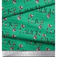 thumbnail image 2 of Soimoi Cotton Duck Fabric Floral Love Text Print Fabric by Yard 42 Inch Wide, 2 of 3