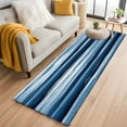 thumbnail image 3 of 2x6 Kitchen Runner Rug, Navy Blue Ombre Non-Skid Rubber Backing Large Rectangle Rugs - Living Room Bedroom Home Office, Modern Oil Painting Waves Abstract Indoor Floor Mat Carpets Washable Rug, 3 of 9