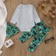 thumbnail image 5 of Gibobby Conjunto de leggings para bebés y niñas Mono de manga larga con estampado de para niños pequeños y niñas, mono con estampado de animados(Gris,6-12 Meses), 5 of 5