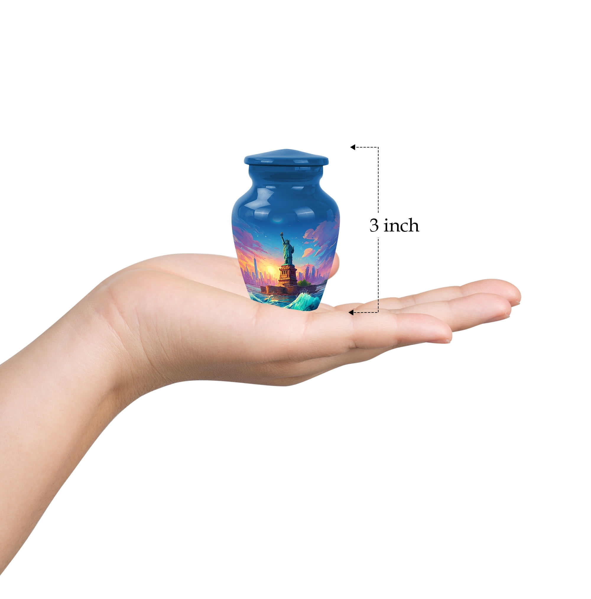Mini Liberty Keepsake Urn, Mini Urns For Human Ashes, Keepsake Urns For Human Ash, Burial Urns For Adult Human Ashes, Size 3 Inch Pack Of 4