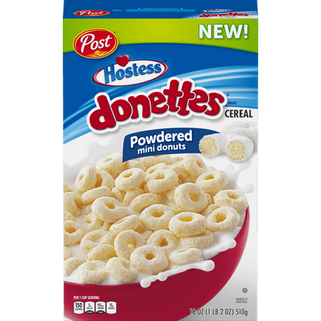 Post Hostess Donettes Cereal, Powdered Donuts, 18 oz