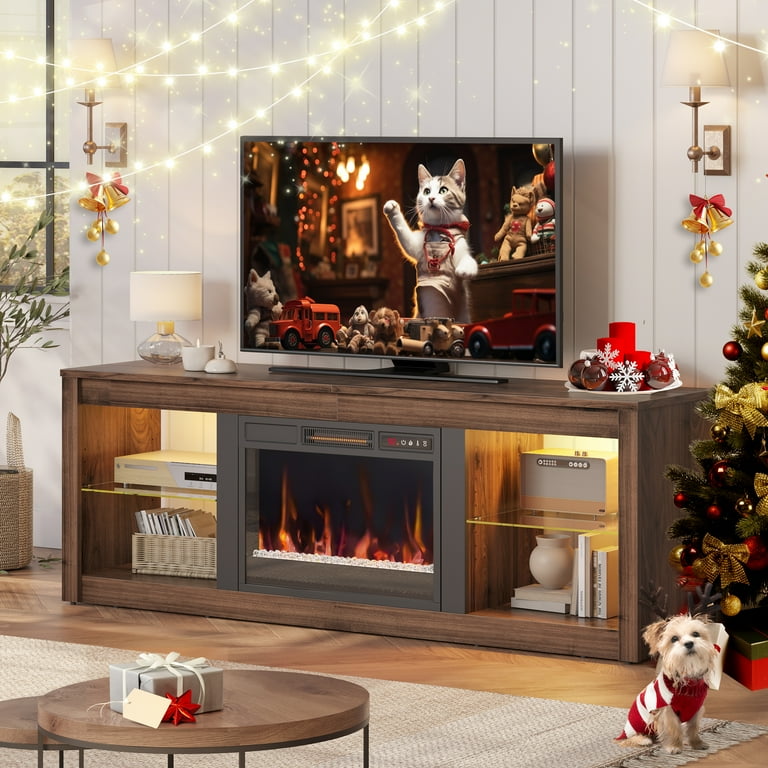 Walmart fireplace tv stand 75 inch outlet