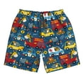 thumbnail image 3 of Uemuo Vehicles Cartoon with Funny Drivers,Animal Drivers Pattern Men's Swim Trunks Hawaiian Beach Bathing Suit Swimsuits Beach Quick-Dry Shorts with Pockets-Medium, 3 of 9
