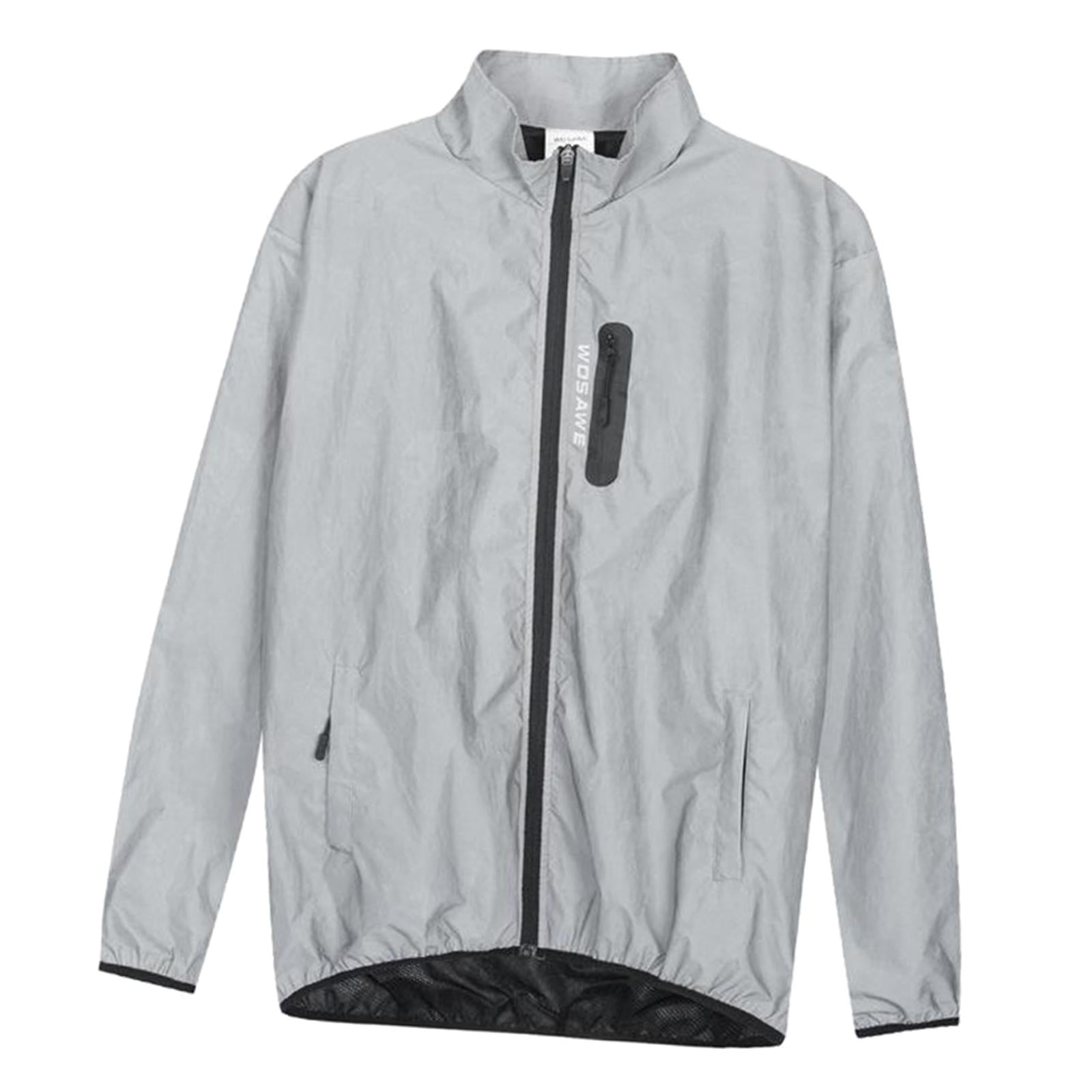 mens silver reflective cycling jacket