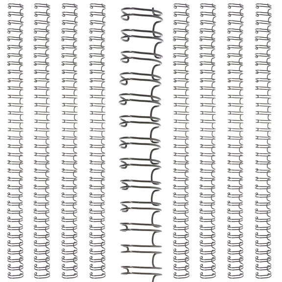 OUNONA 100 Pcs Book Binding Kit Notebook Binding Ring 28.50X1.50X0.90CM Black
