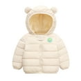 thumbnail image 2 of Mercatoo Toddler Boys Girls Quilted Hooded Down Coat Baby Lightweight Puffer Jacket 𝐁ear Hoods Windproof Padded Jacket Coat, 2 of 4