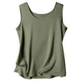 thumbnail image 4 of Women's Pure Color Silk Strap Tank Top With Round Neck, 4 of 4
