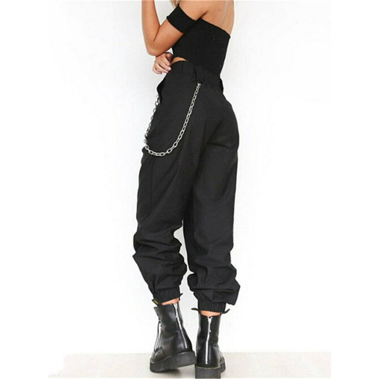  Women's Solid Color High Waist Carrot Pants Tapered Cargo Loose  Casual Harem Trousers : Clothing, Shoes & Jewelry