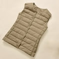 thumbnail image 4 of Karight Women's Lightweight Down Vest Collarless Button Down Puffer Vests Sleeveless Quilted Jacket Waistcoat with Pockets, 4 of 9