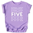 thumbnail image 4 of Bold 5th Birthday Explosion T-Shirts and Raglans for Girls and Boys Fifth Birthday Outfit Purple Shirt 4T, 4 of 5