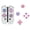 Pink & Purple, variant on GeekShare Cross D-Pad Joystick Cover ABXY Key Buttons Sticker for Switch 1/OLED Sweet Skull
